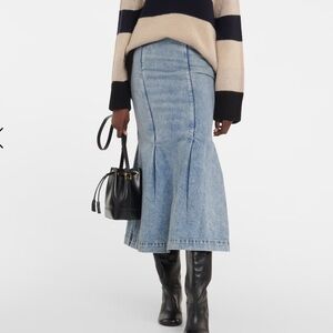 Khaite Women's Denim Levine Skirt Size 25 new